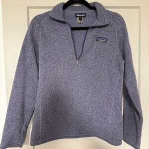 Patagonia Women's Lavender Quarter-Zip Sweater